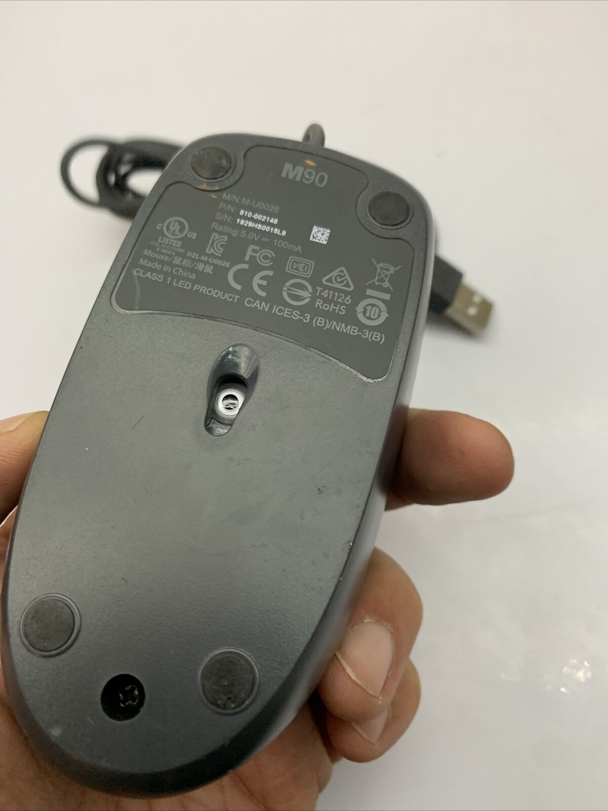 6x Logitech Mouse USB Wired