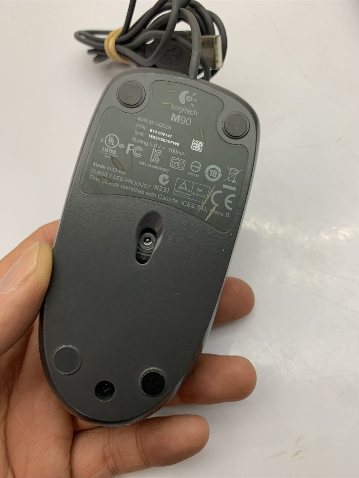 6x Logitech Mouse USB Wired