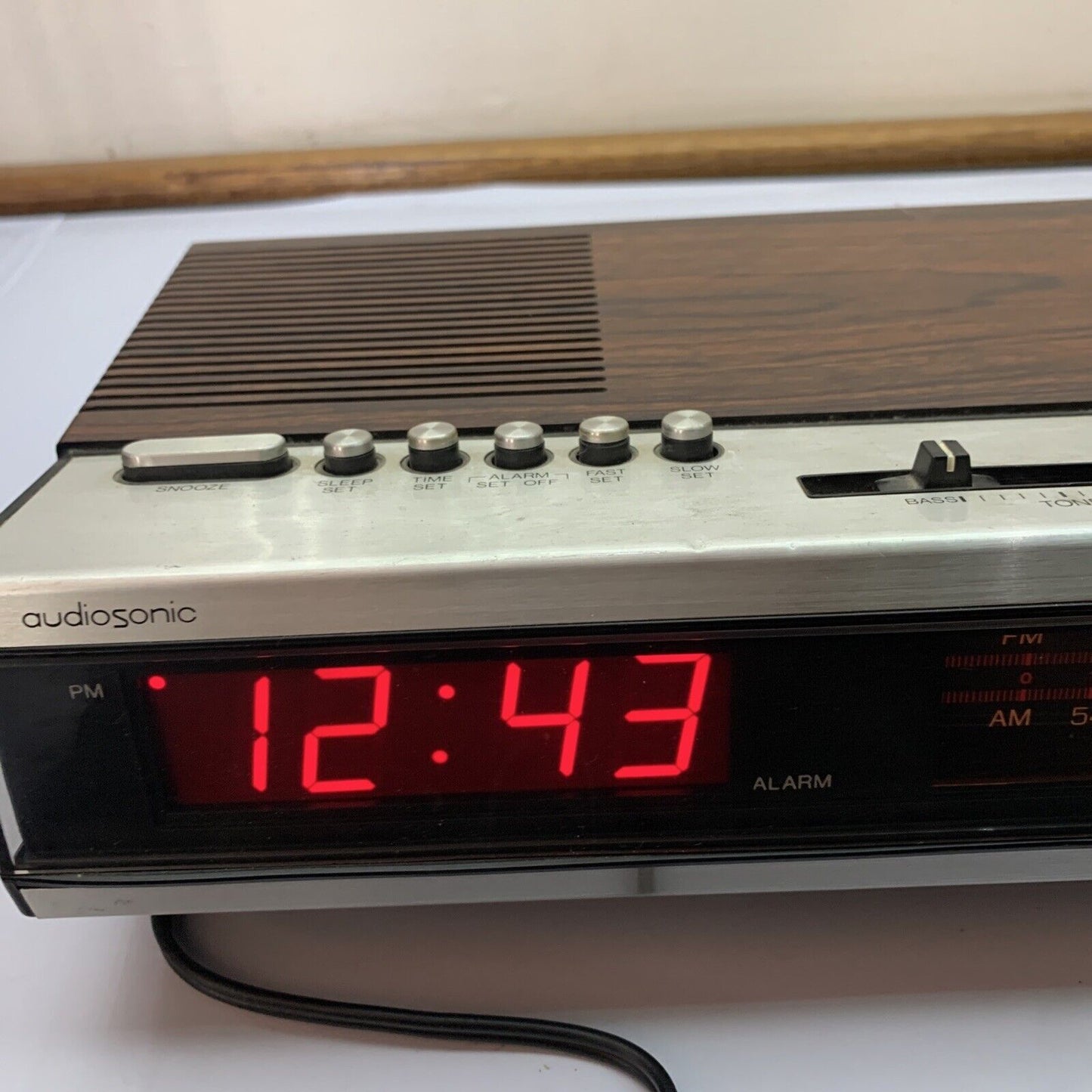 Audiosonic Alarm Clock Radio Vintage - Tested and Working