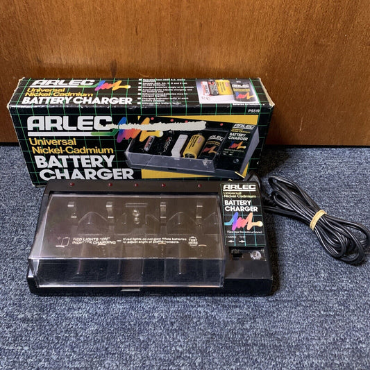 Arlec Universal Nickel Cadmium Battery Charger AAA, AA, C, D + 9 Volt Vintage