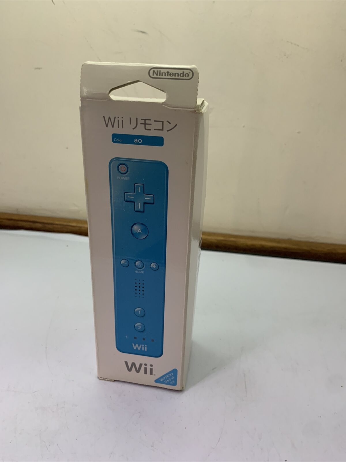 Official Nintendo Wii Remote Controller Blue with Box RVL-003 Genuine