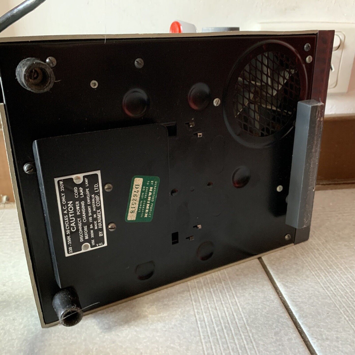 Hanimex Hanorama 300 35mm Film Slide Projector Manual Single Slide Type