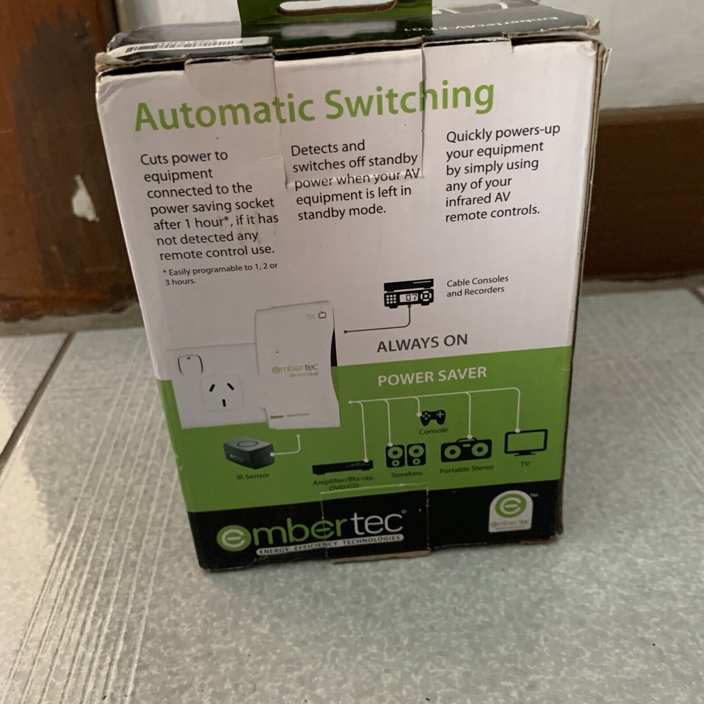 Embertec SmartSwitch AV Standby Power Controller AV Series 5  NEW