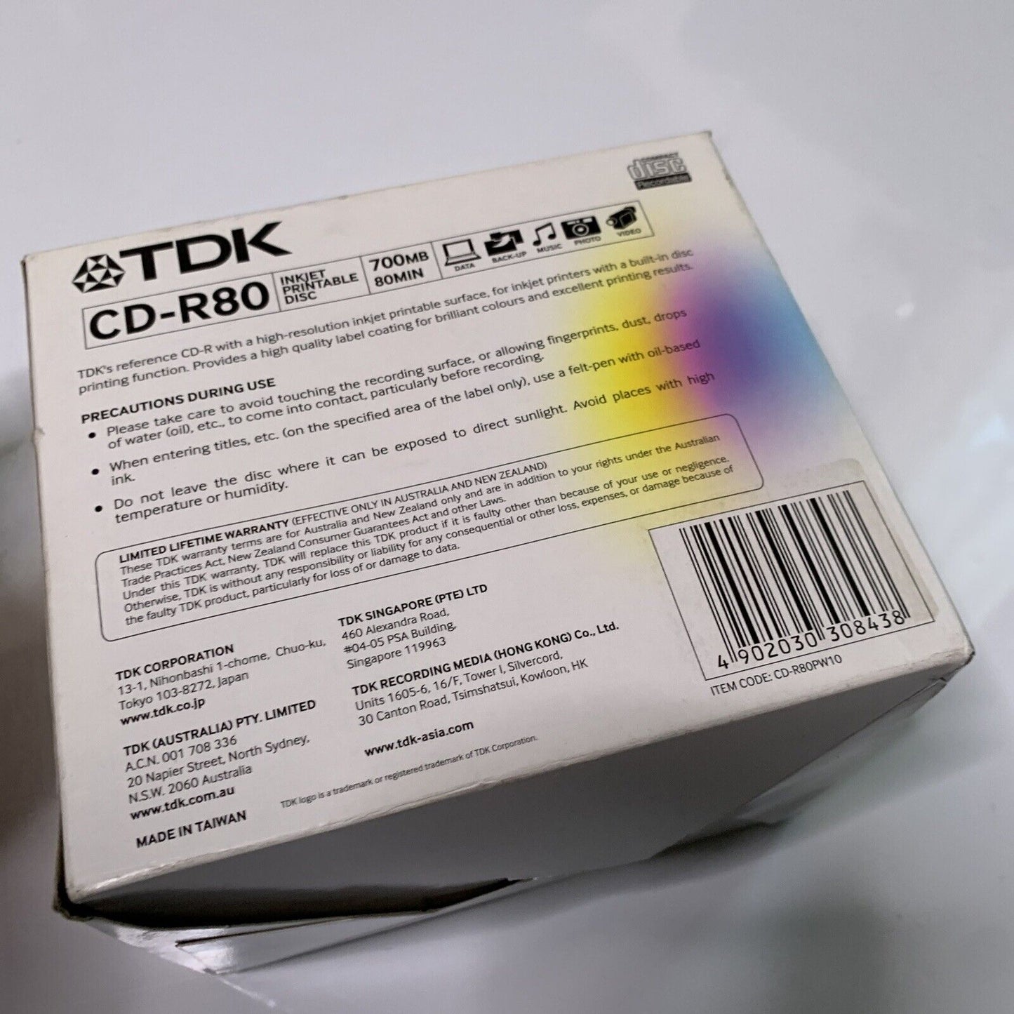 TDK 10x CD-R Blank CD 700MB 80min CD-R80  NEW