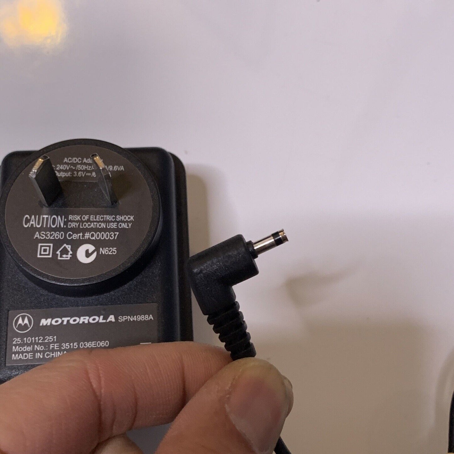 Genuine Motorola SPN4988A Power Supply 3.6v 600mA