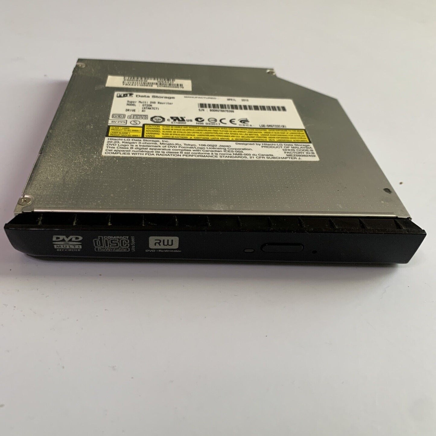 Hitachi LG Super Multi CD DVD Rewriter Burner GT20N SATA Slimline