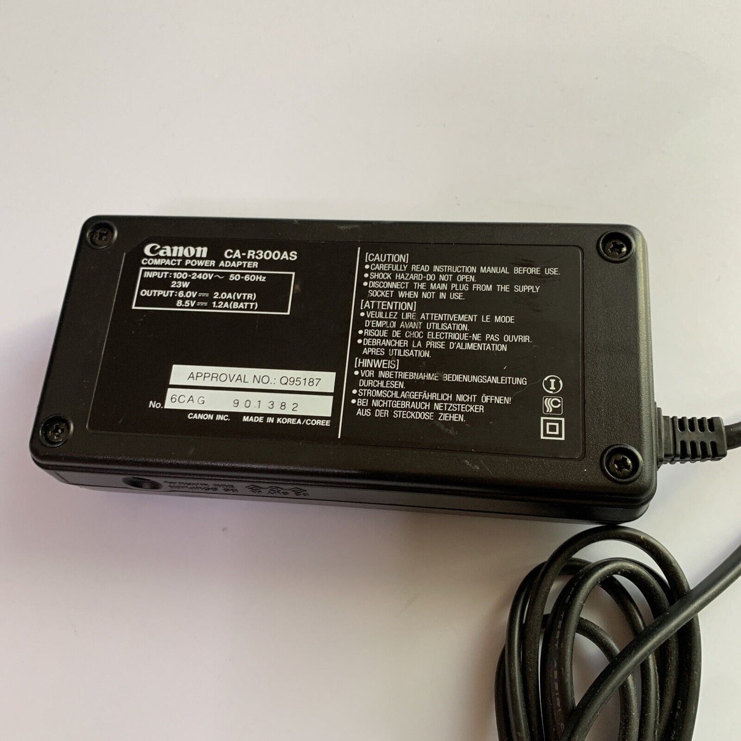 Genuine Canon Compact Power Adapter CA-R300 for BP-711 BP-714 BP-726 BP-818 BP-E