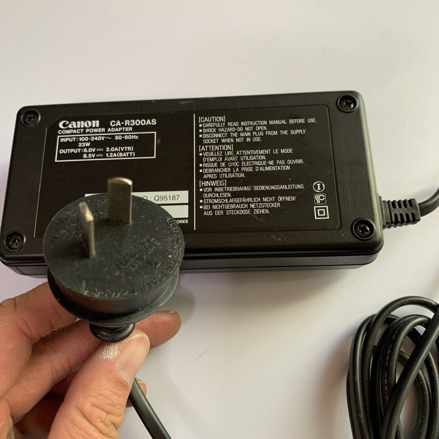 Genuine Canon Compact Power Adapter CA-R300 for BP-711 BP-714 BP-726 BP-818 BP-E