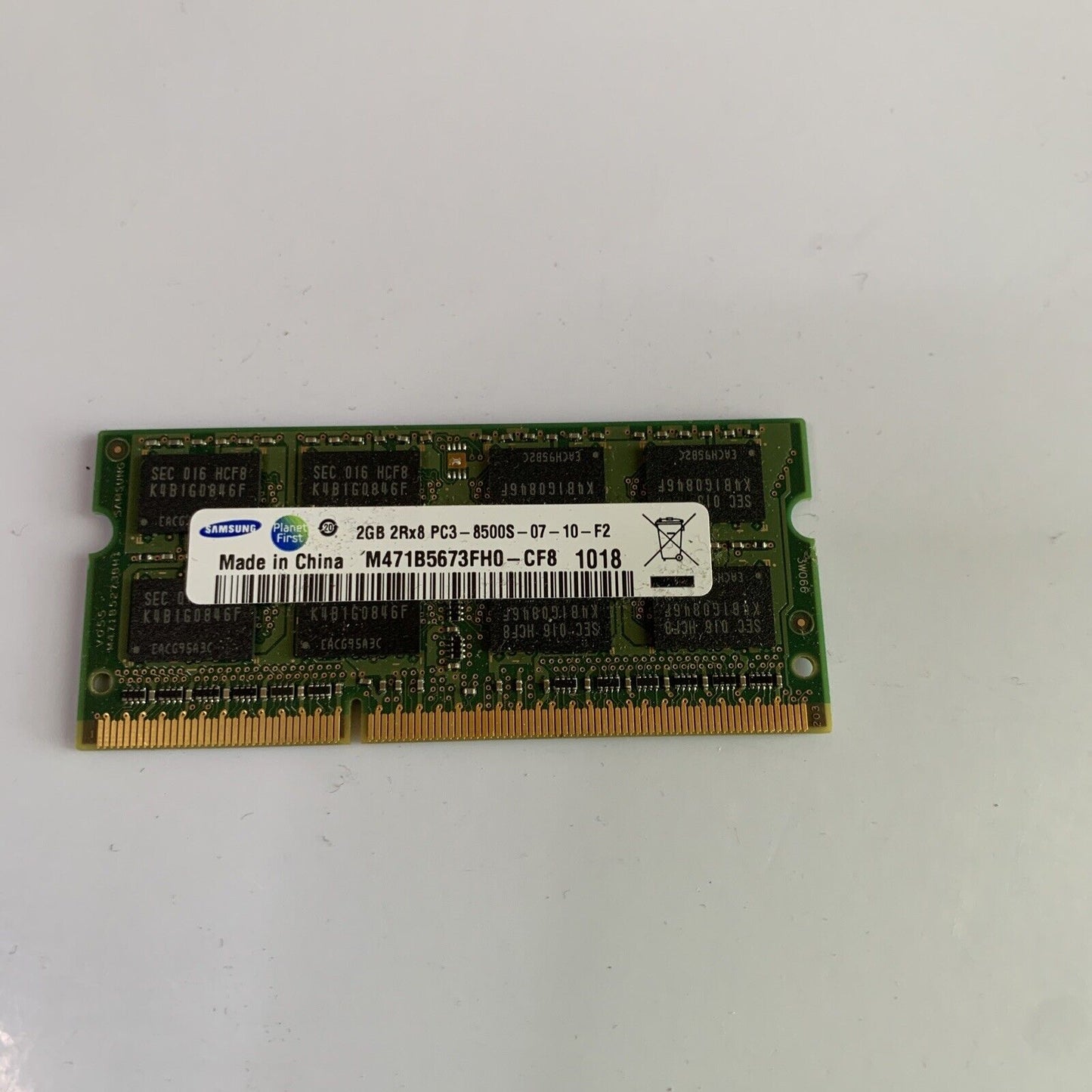 Samsung 4GB Notebook RAM 2x 2GB DDR3-1066MHz 2Rx8 PC3-8500-S-07-10-F2