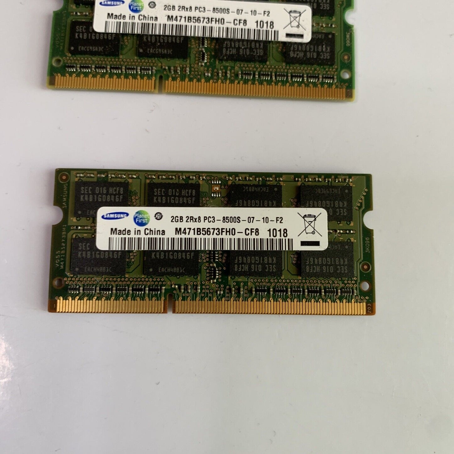 Samsung 4GB Notebook RAM 2x 2GB DDR3-1066MHz 2Rx8 PC3-8500-S-07-10-F2