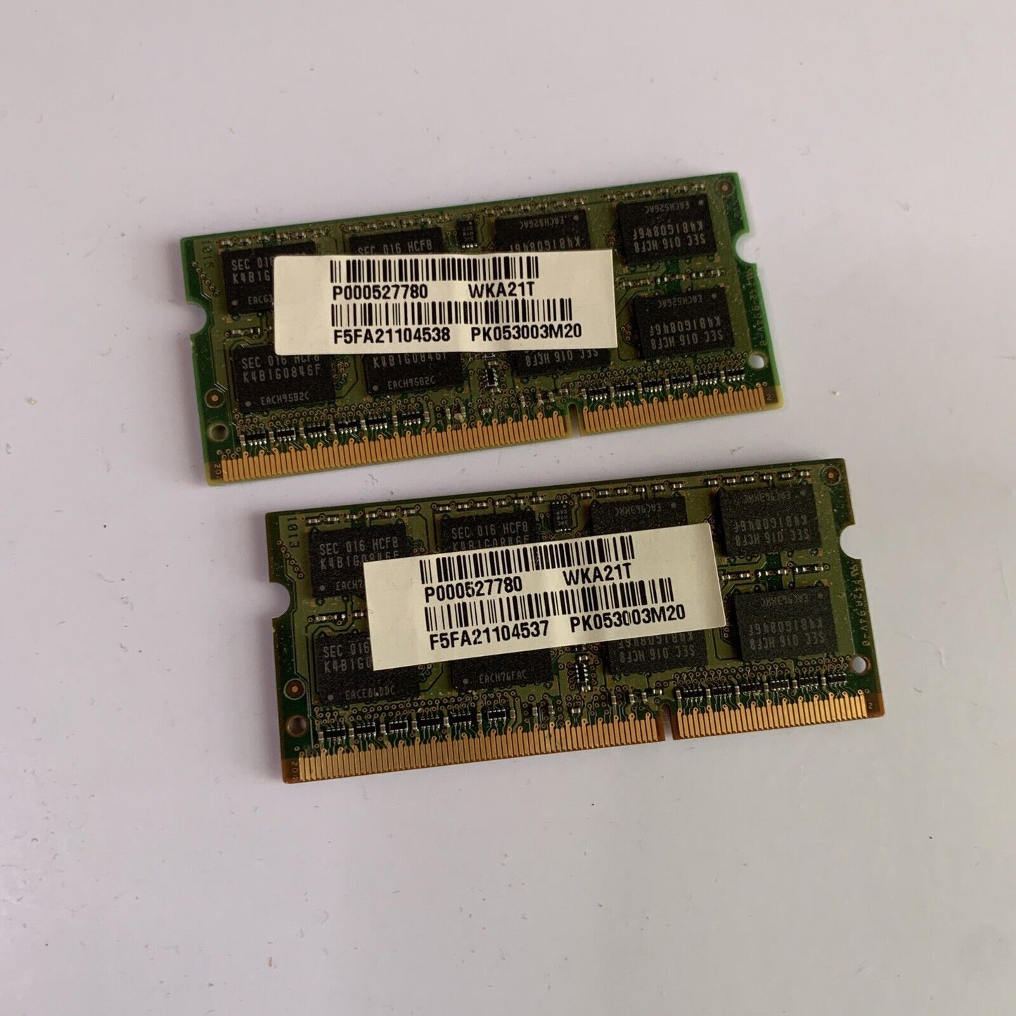Samsung 4GB Notebook RAM 2x 2GB DDR3-1066MHz 2Rx8 PC3-8500-S-07-10-F2