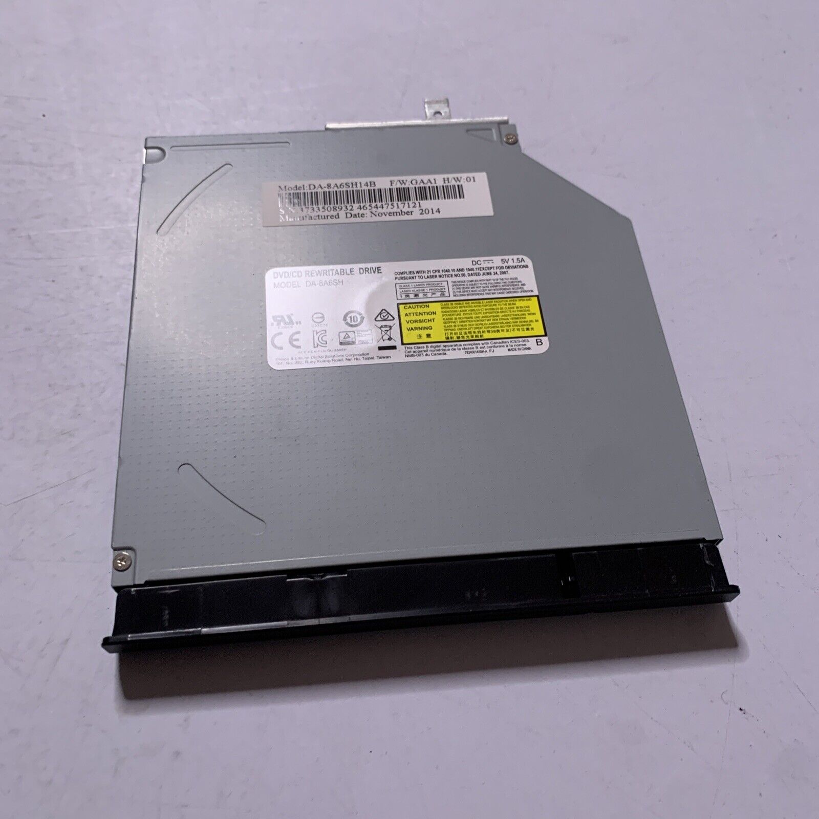 ASUS Laptop Slim Optical Multi CD/DVD Disk Drive Burner Slim SATA DA-8 ...