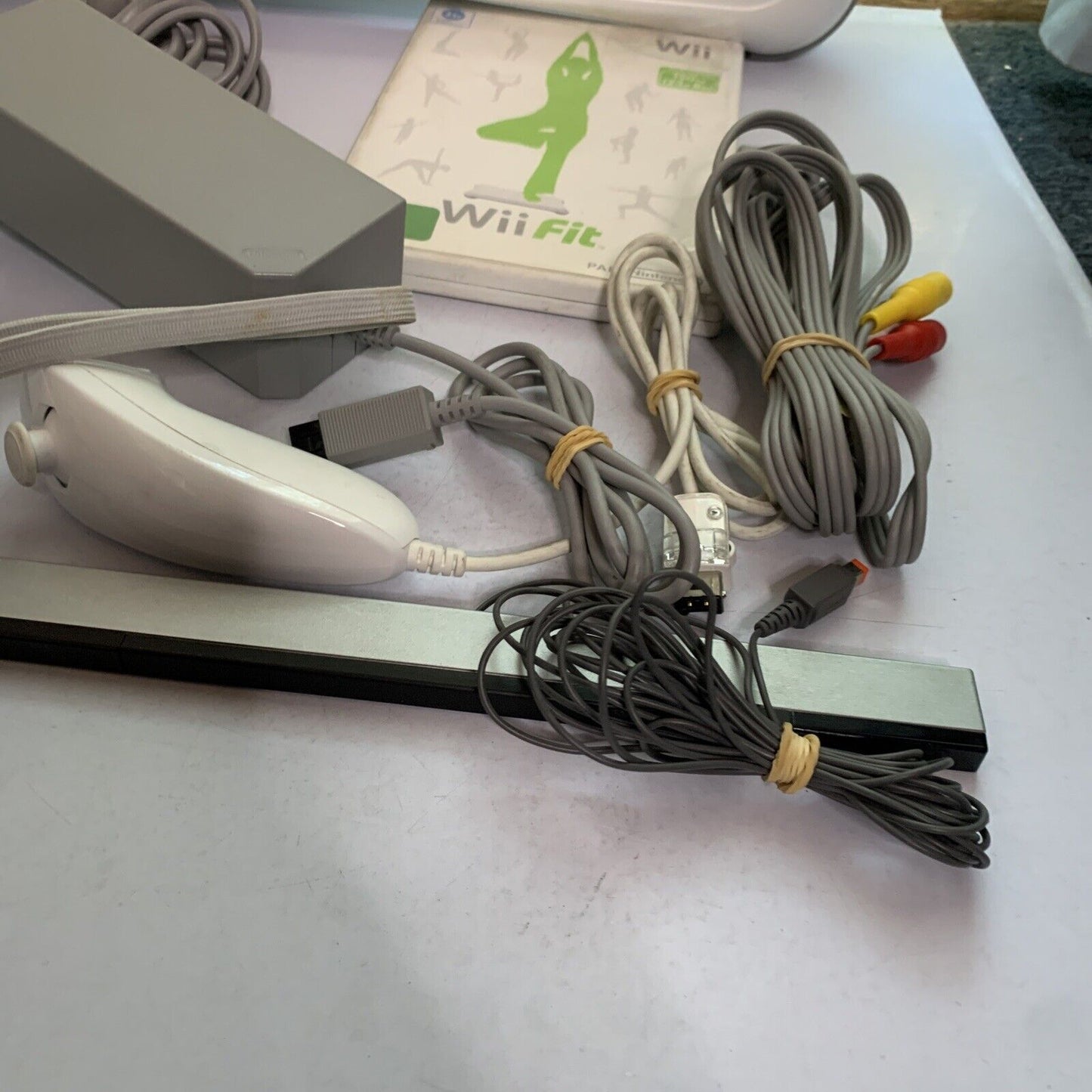 Nintendo Wii Console White Wii Fit Console Bundle Complete – Retro Unit