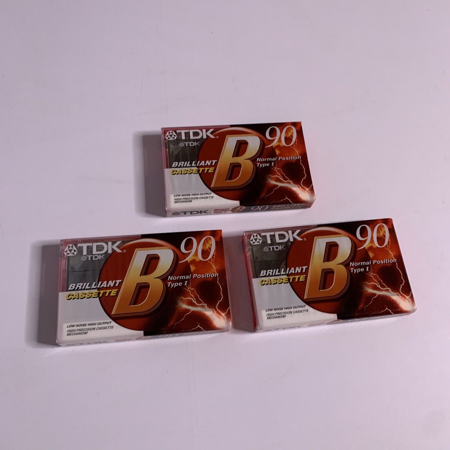 3x TDK D90 Blank 90 minute Audio Cassette  NEW Sealed
