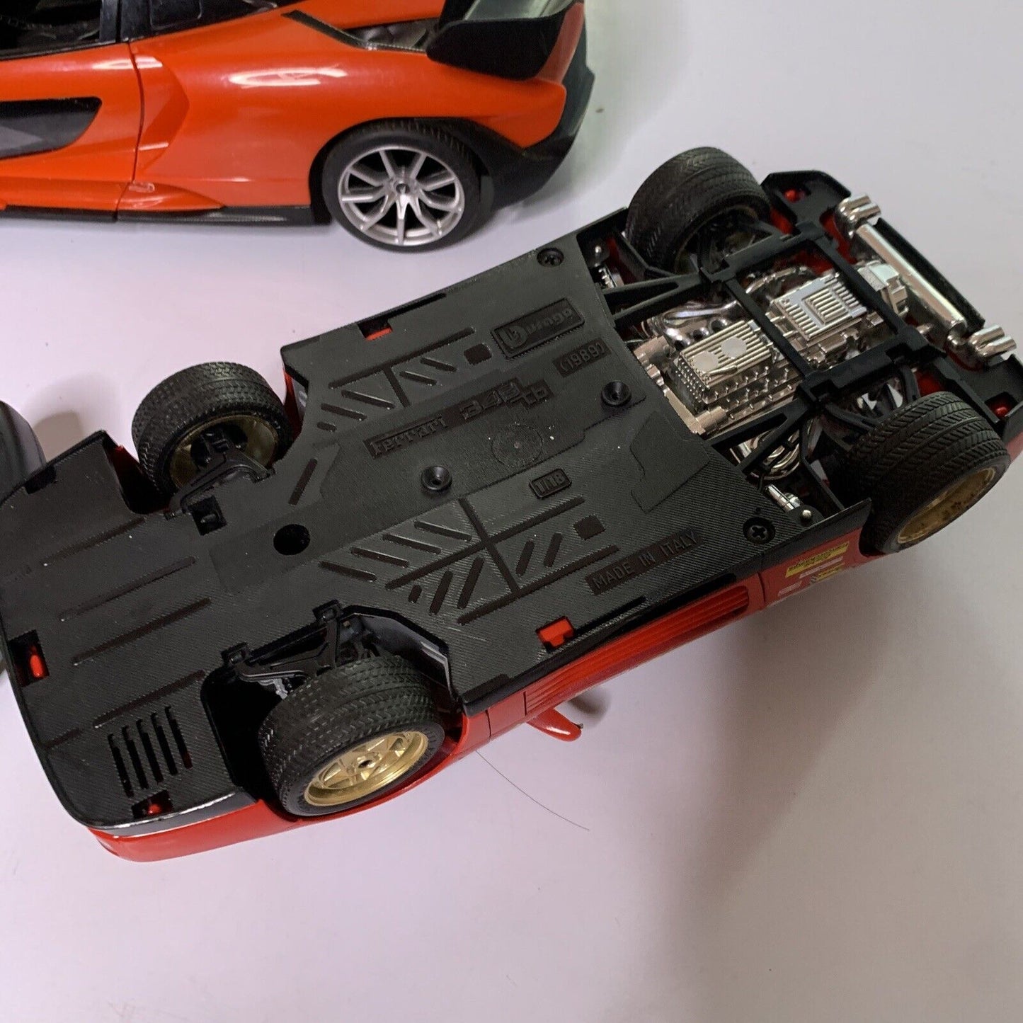 McLaren Senna Remote Control Car + Burago Ferrari 348 Model Diecast Car