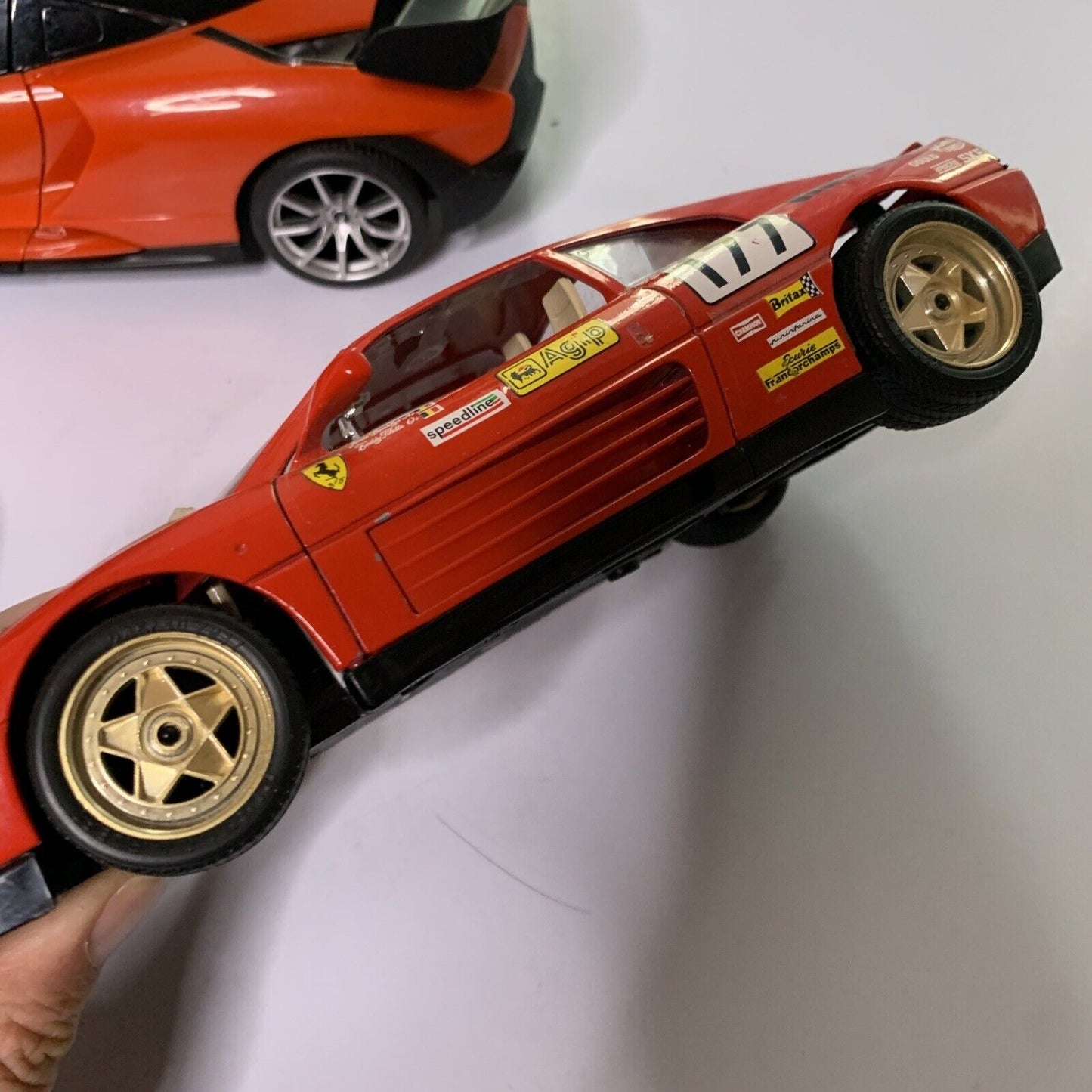 McLaren Senna Remote Control Car + Burago Ferrari 348 Model Diecast Car