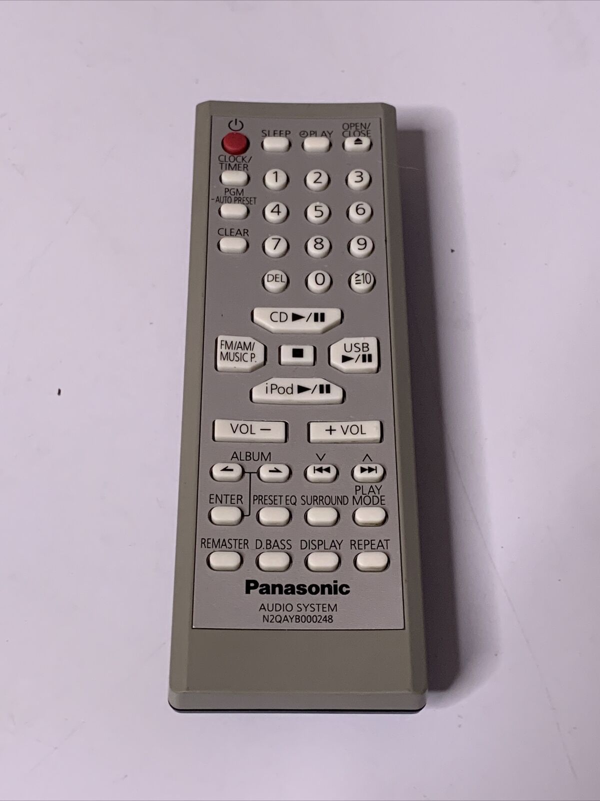 Genuine Panasonic N2QAYB000248 Remote for Audio