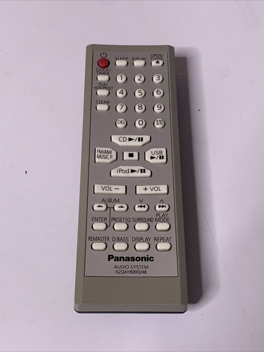 Genuine Panasonic N2QAYB000248 Remote for Audio