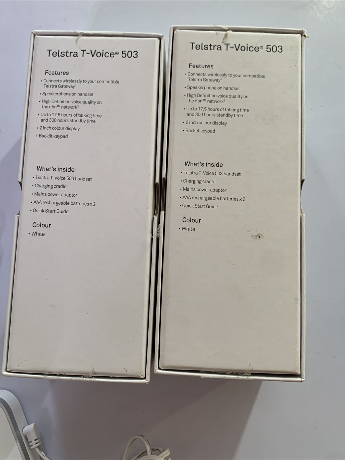 2x Telstra T-Voice 503 Handset & Charger for Telstra Gateway Smart Modem gen 1 2