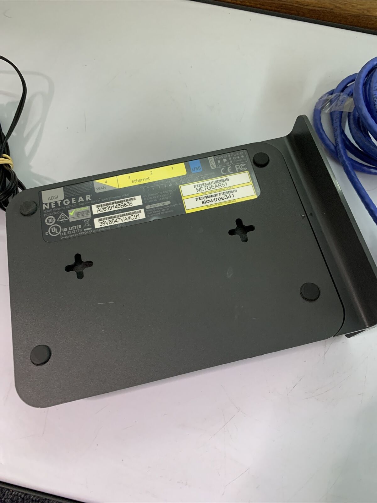 Netgear N300 WiFi Modem Wireless Router DGN2200