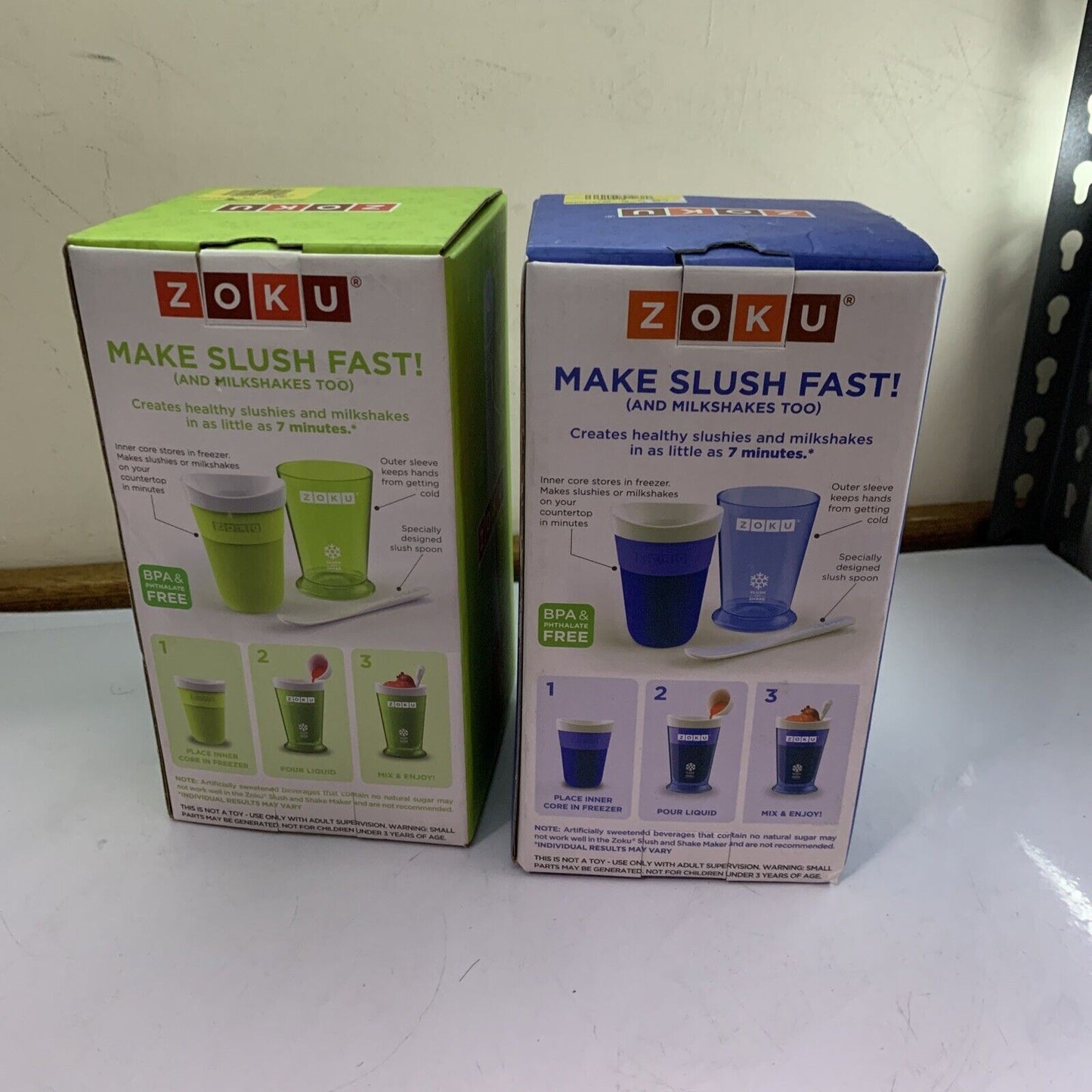 2x Zoku Slush and Shake Maker make Smoothies Milkshakes NEW