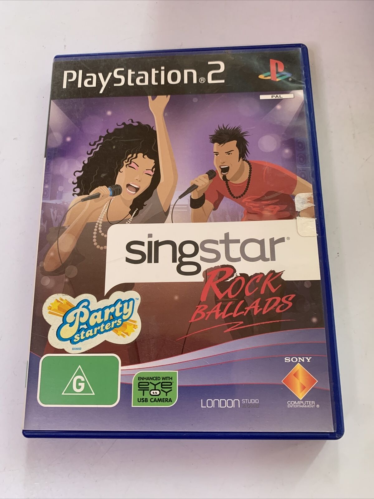 Singstar Rocks Ballads with 2 Microphones Sony PS2 PAL Game Mic Bundle ...