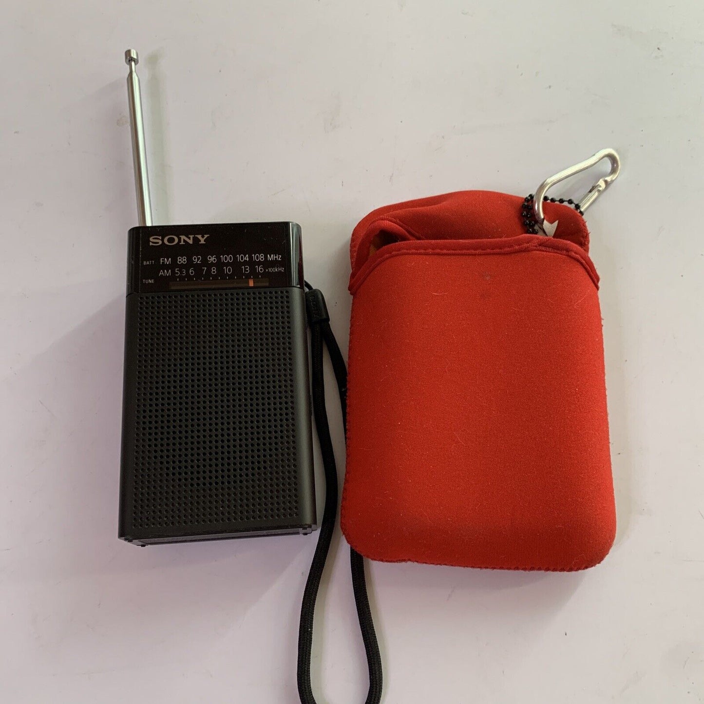 Sony Portable Radio ICF-P26 Built-in Speaker With Soft Carry Case
