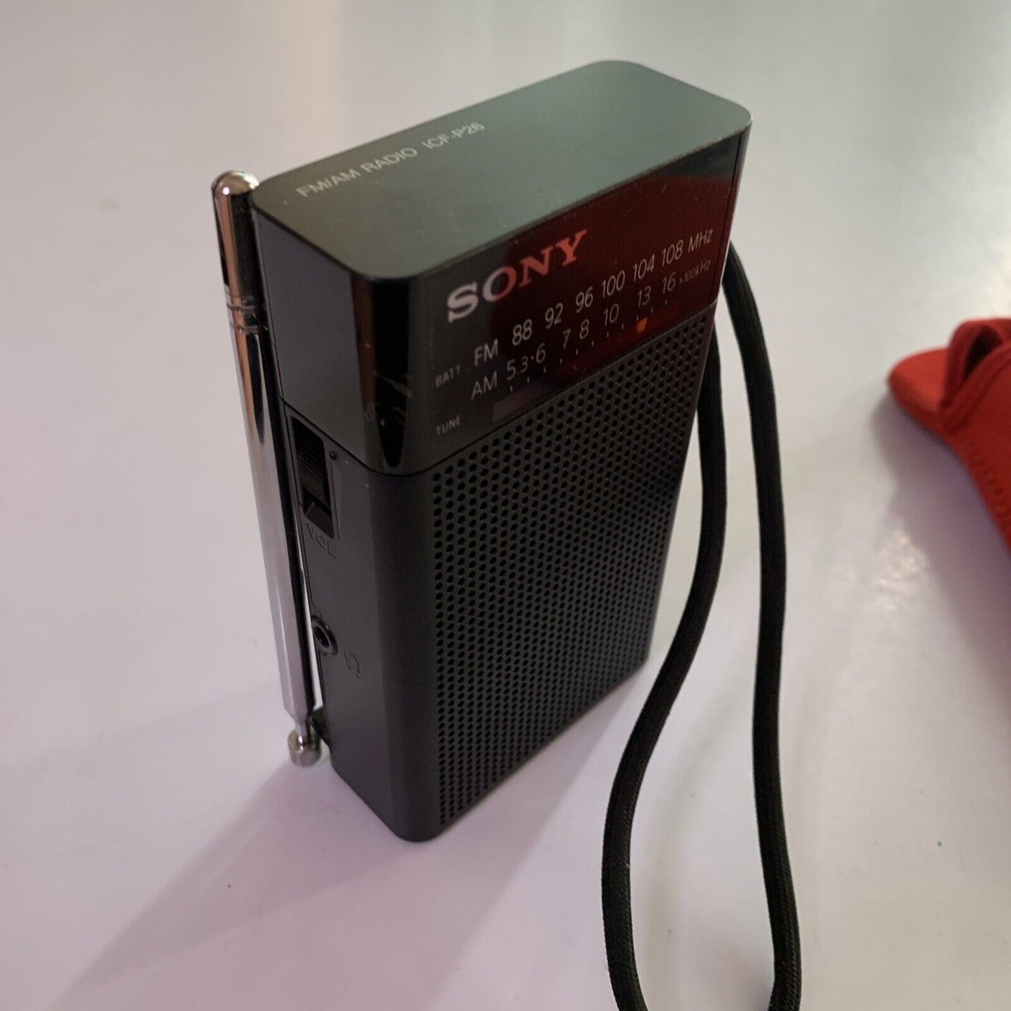 Sony Portable Radio ICF-P26 Built-in Speaker With Soft Carry Case
