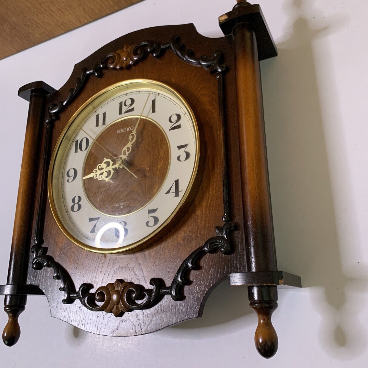 Seiko Quartz Wood Wall Clock QX 213B Made in Japan