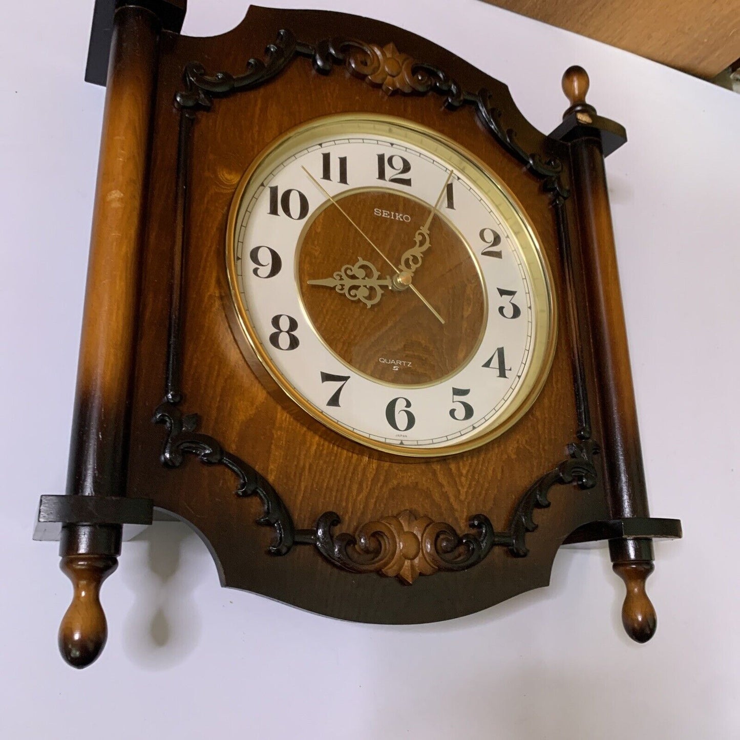 Seiko Quartz Wood Wall Clock QX 213B Made in Japan