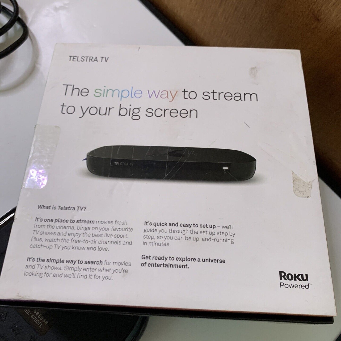 Roku Telstra TV2 4700TL 4K HDR Media Streaming Box Black