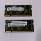4GB Laptop RAM 2x Samsung DDR2 2G 2Rx8 PC2-5300S SO-DIMM