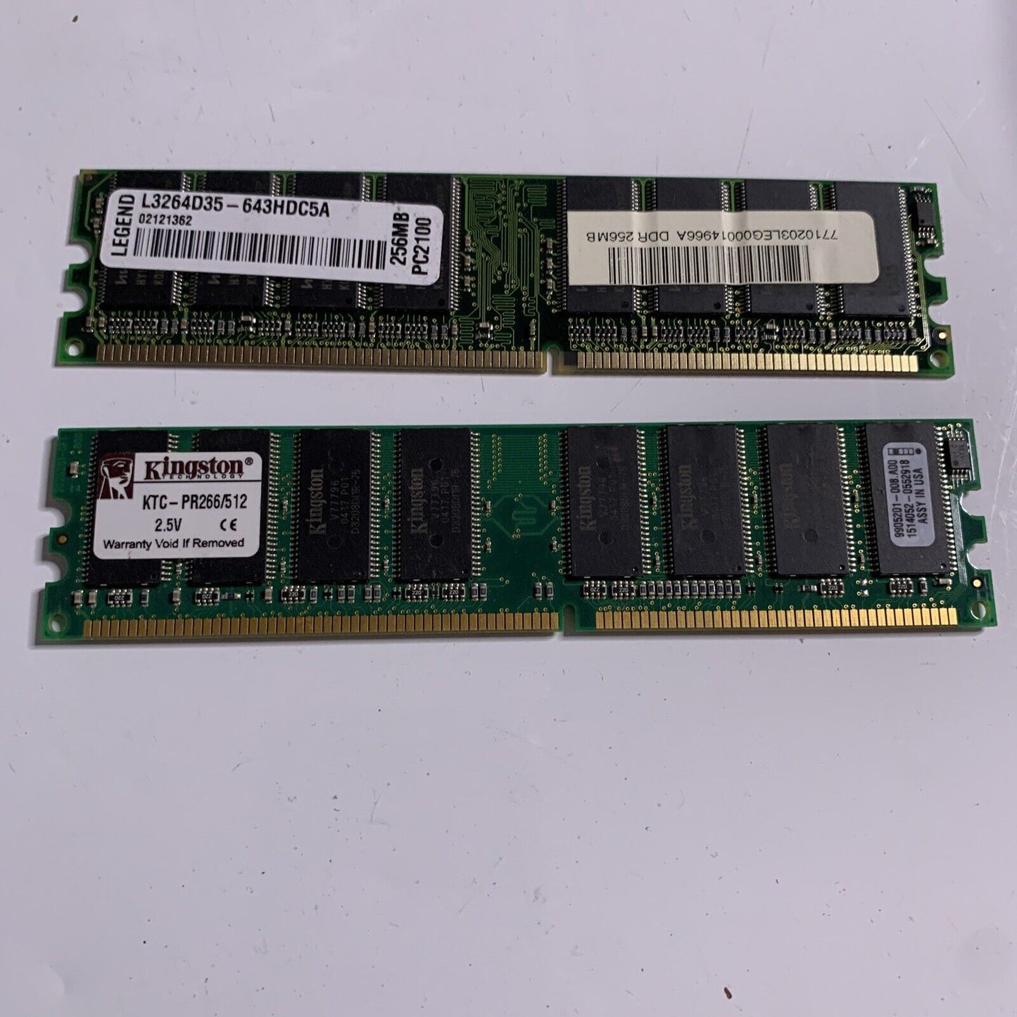 Kingston 512MB DDR-266 UDIMM KTC-PR266/512 Legend L3264D35-643HDC5Ab