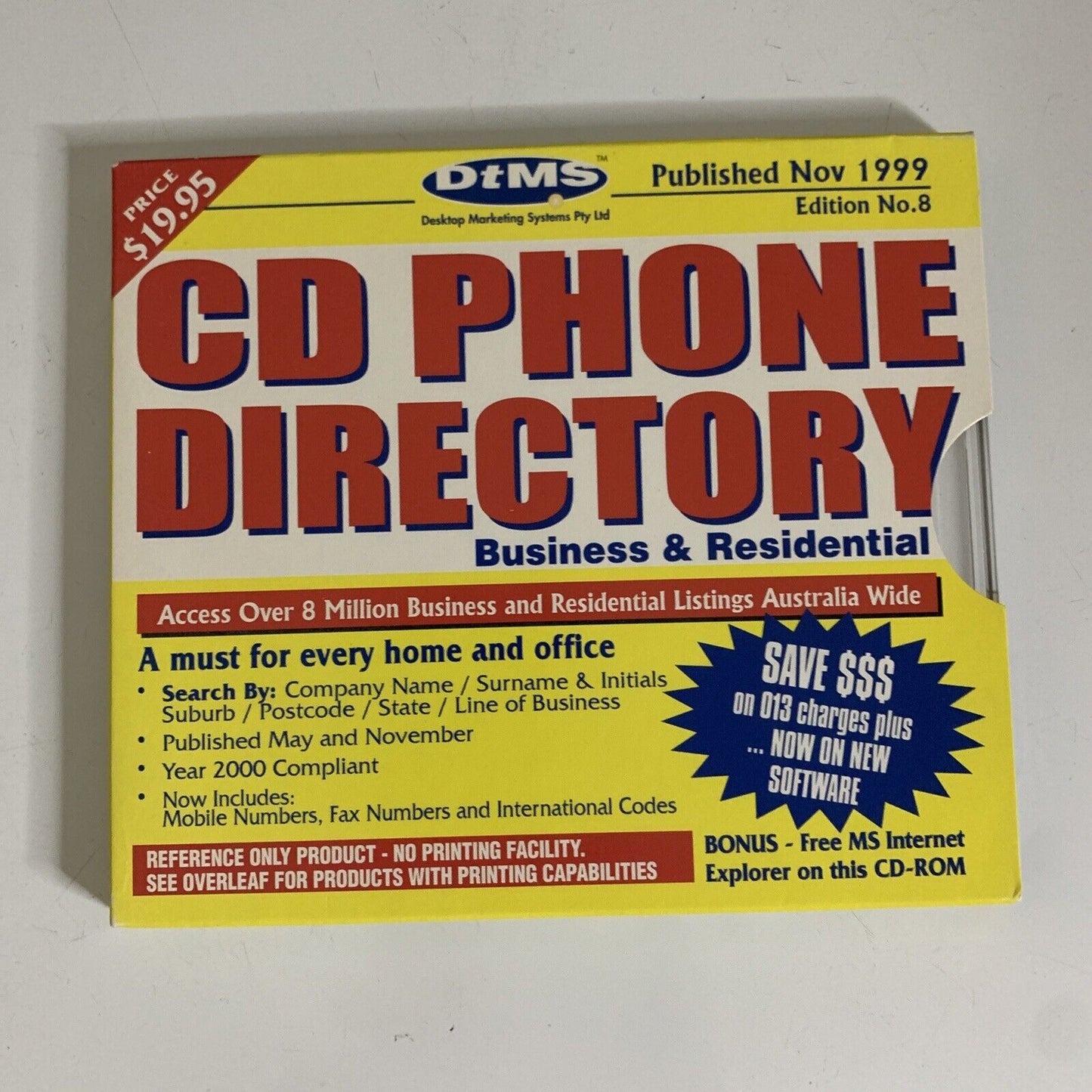 Australian CD Phone Directory 2000 PC for Windows 98 95