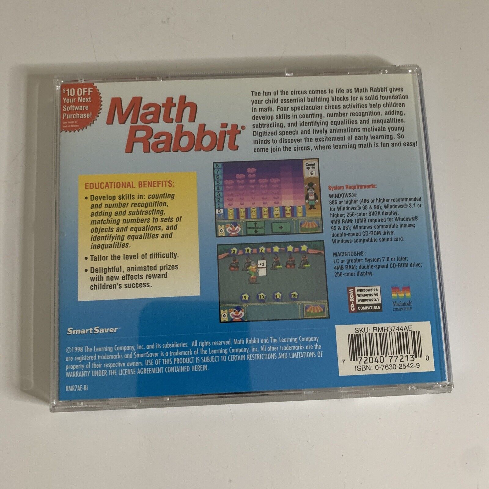 Math Rabbit PC Software Pre-School First Grade Math and Thinking Skill ...