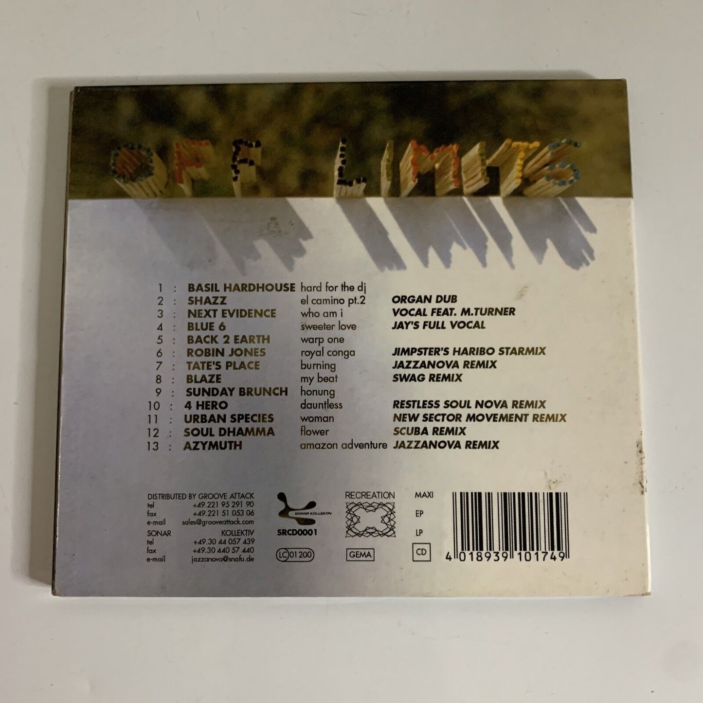 Off Limits Mixed and Compiled by Dixon (CD, 1999) Digipak SRCD0001