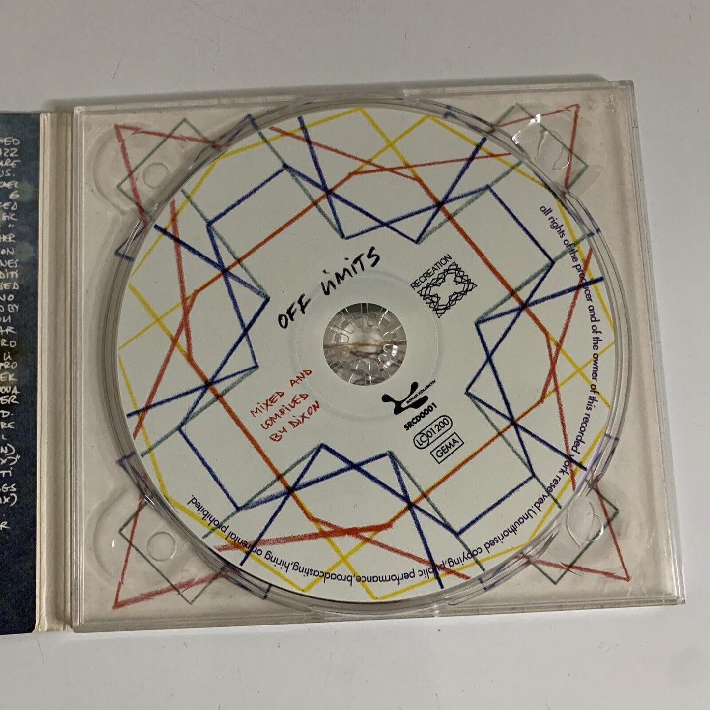Off Limits Mixed and Compiled by Dixon (CD, 1999) Digipak SRCD0001
