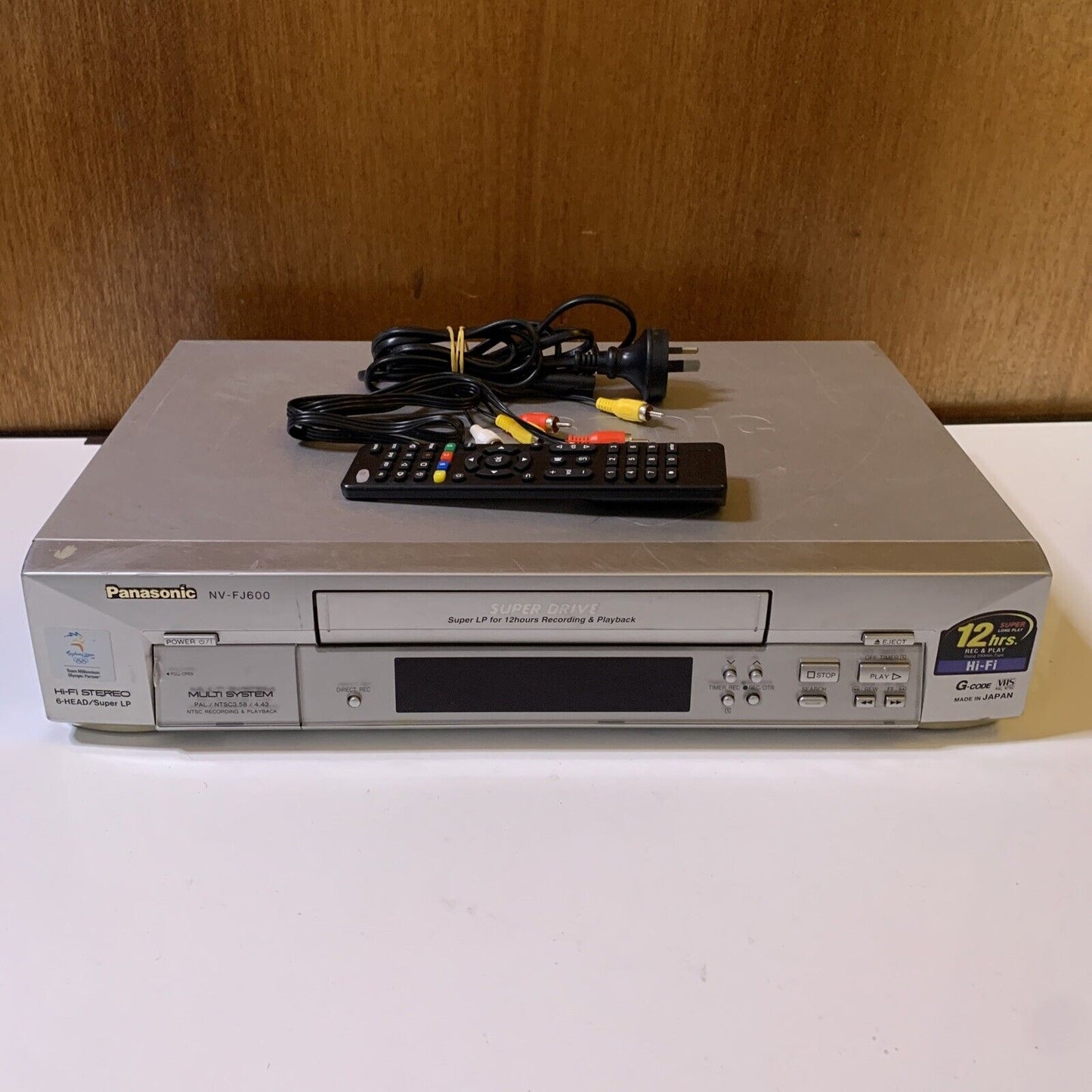 Panasonic NV-FJ600 Stereo Video PAL NTSC VHS Recorder Player VCR with Remote
