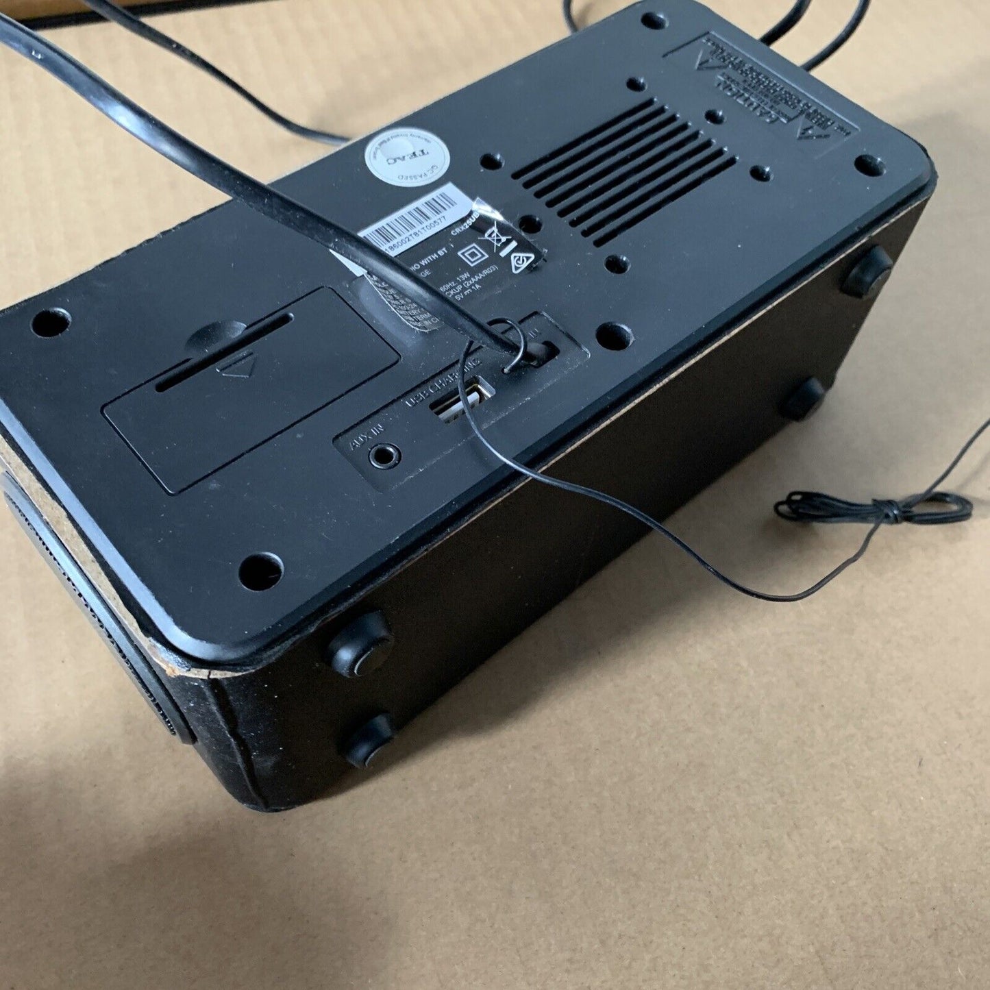 Teac FM Large Display Clock Radio With Bluetooth CRX25UBT