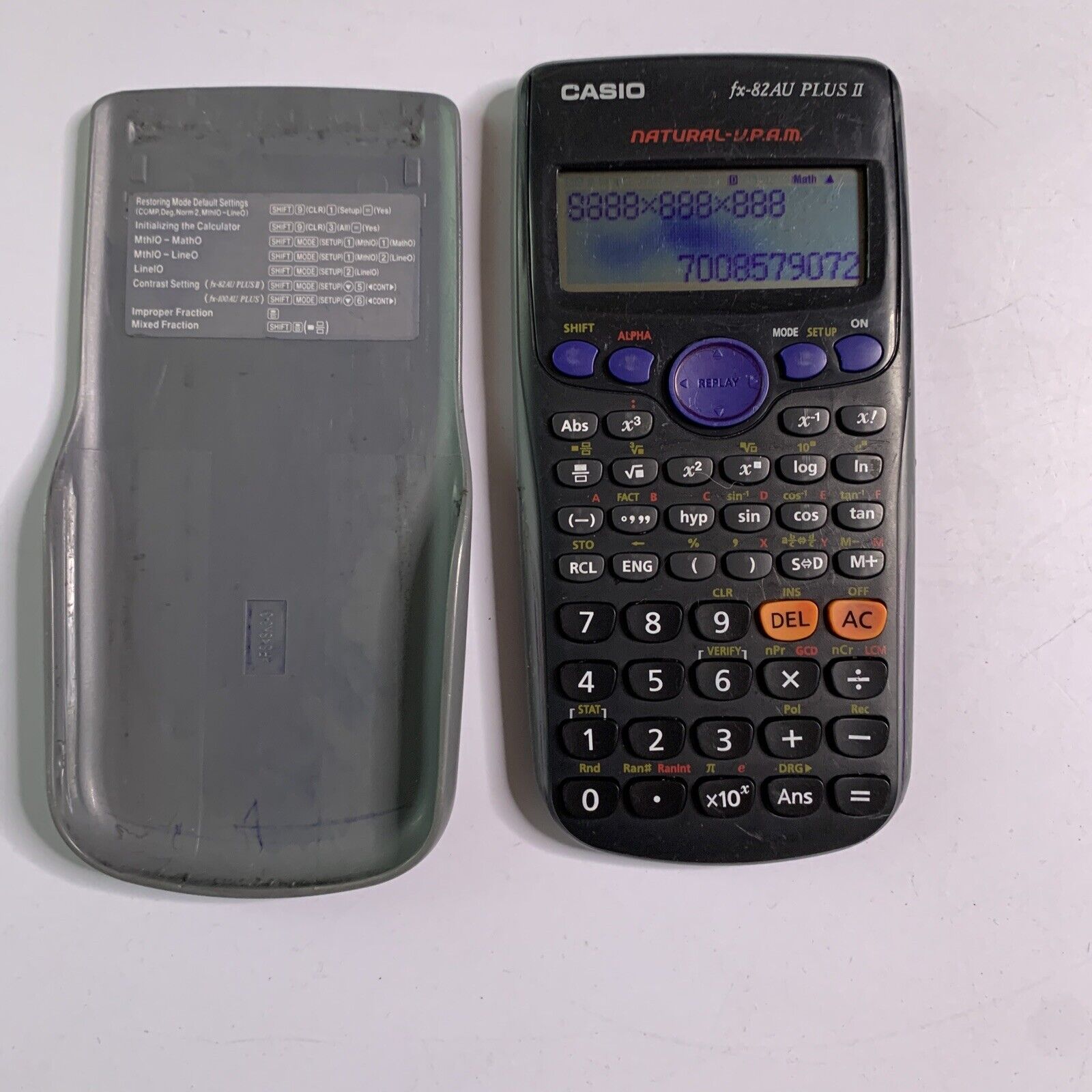 Casio fx82AU PLUS II 2nd Edition Scientific Calculator *Screen Burn I Retro Unit