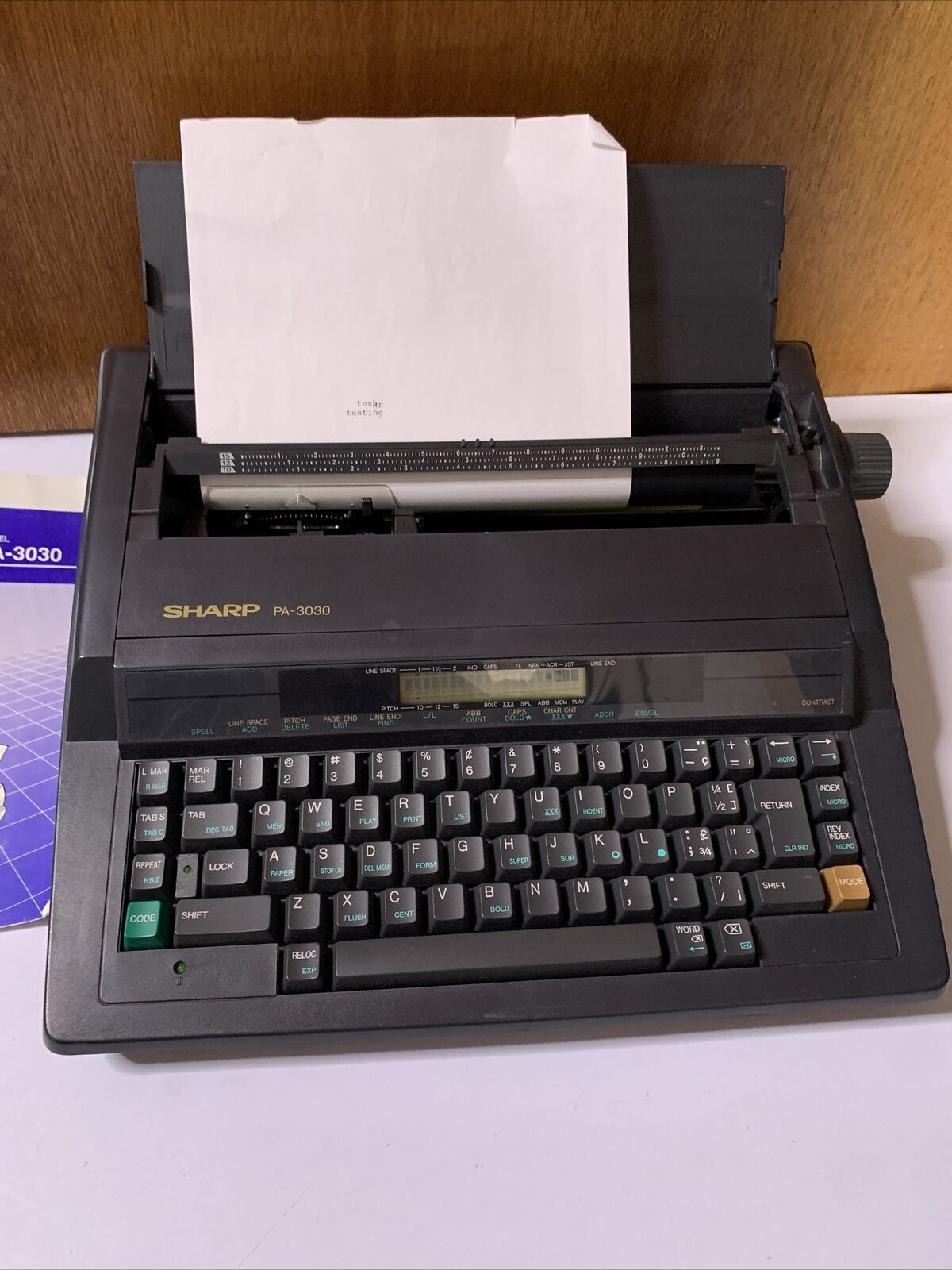 Sharp PA-3030 Portable Electronic Typewriter with LCD