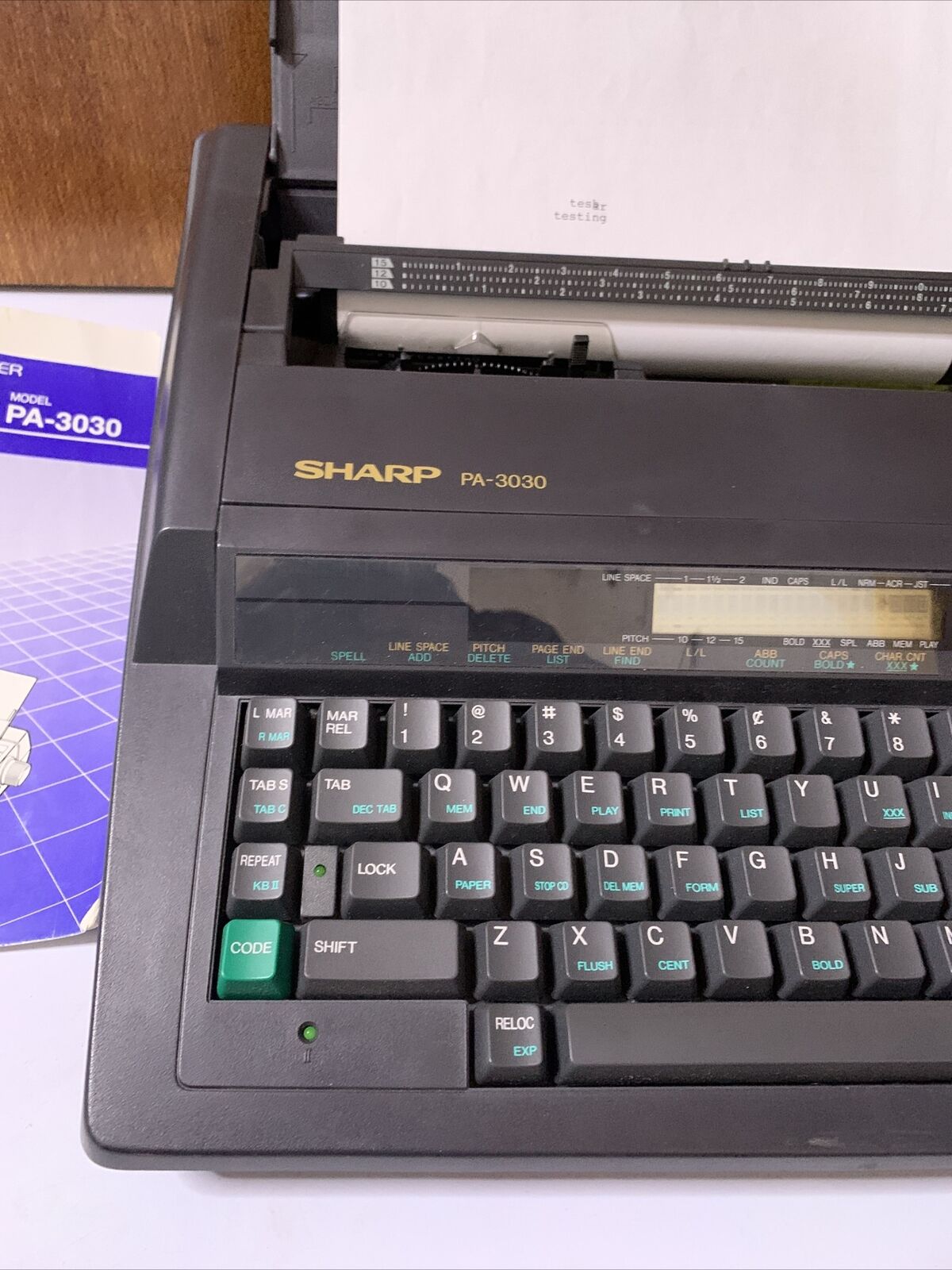 Sharp PA-3030 Portable Electronic Typewriter with LCD