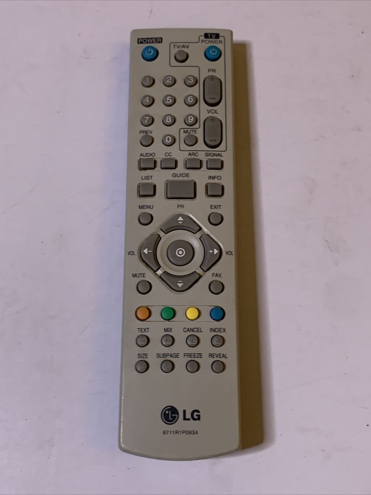 LG 6711R1P093A Remote Control
