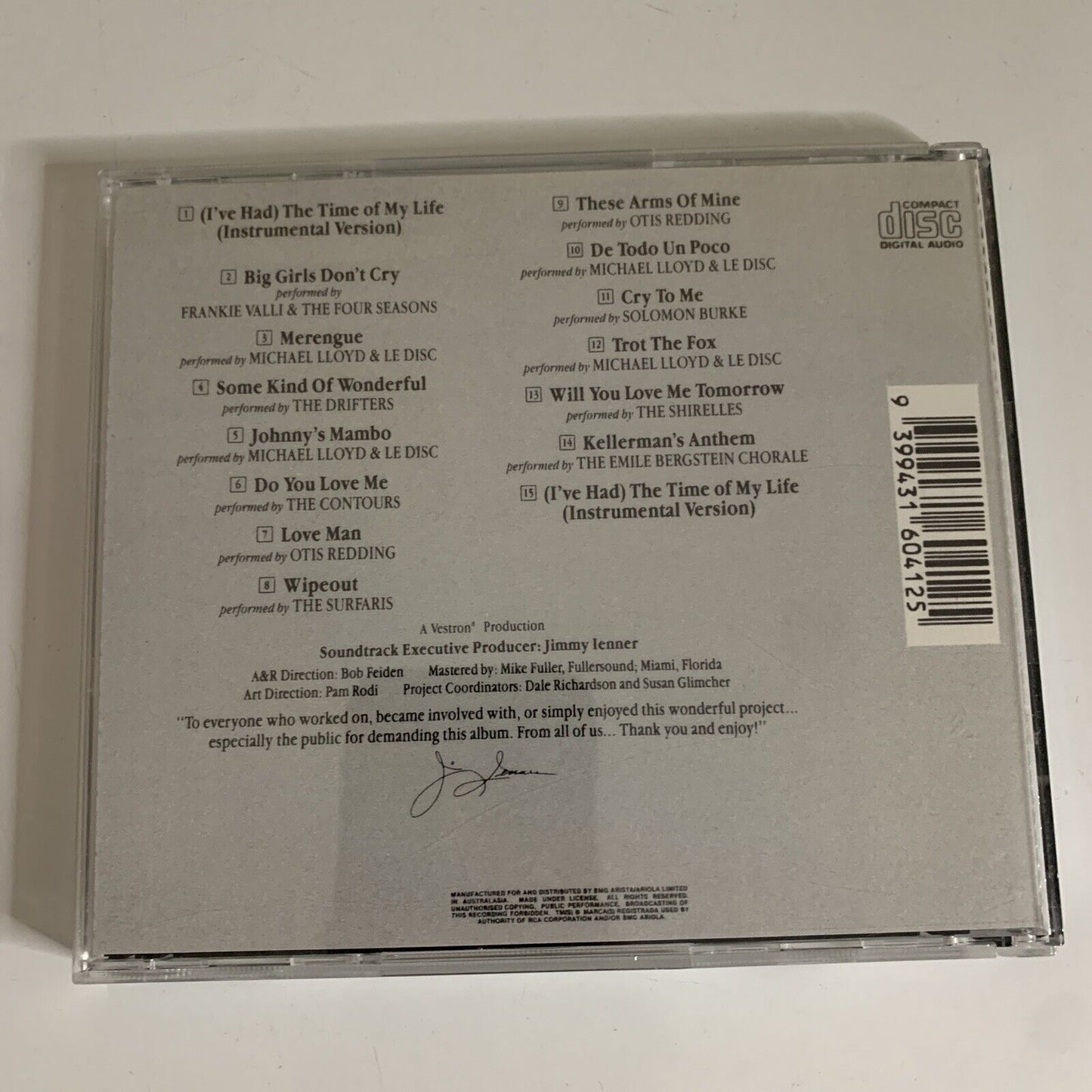 More Dirty Dancing Original Soundtrack (CD, 1988) Album APCD6041