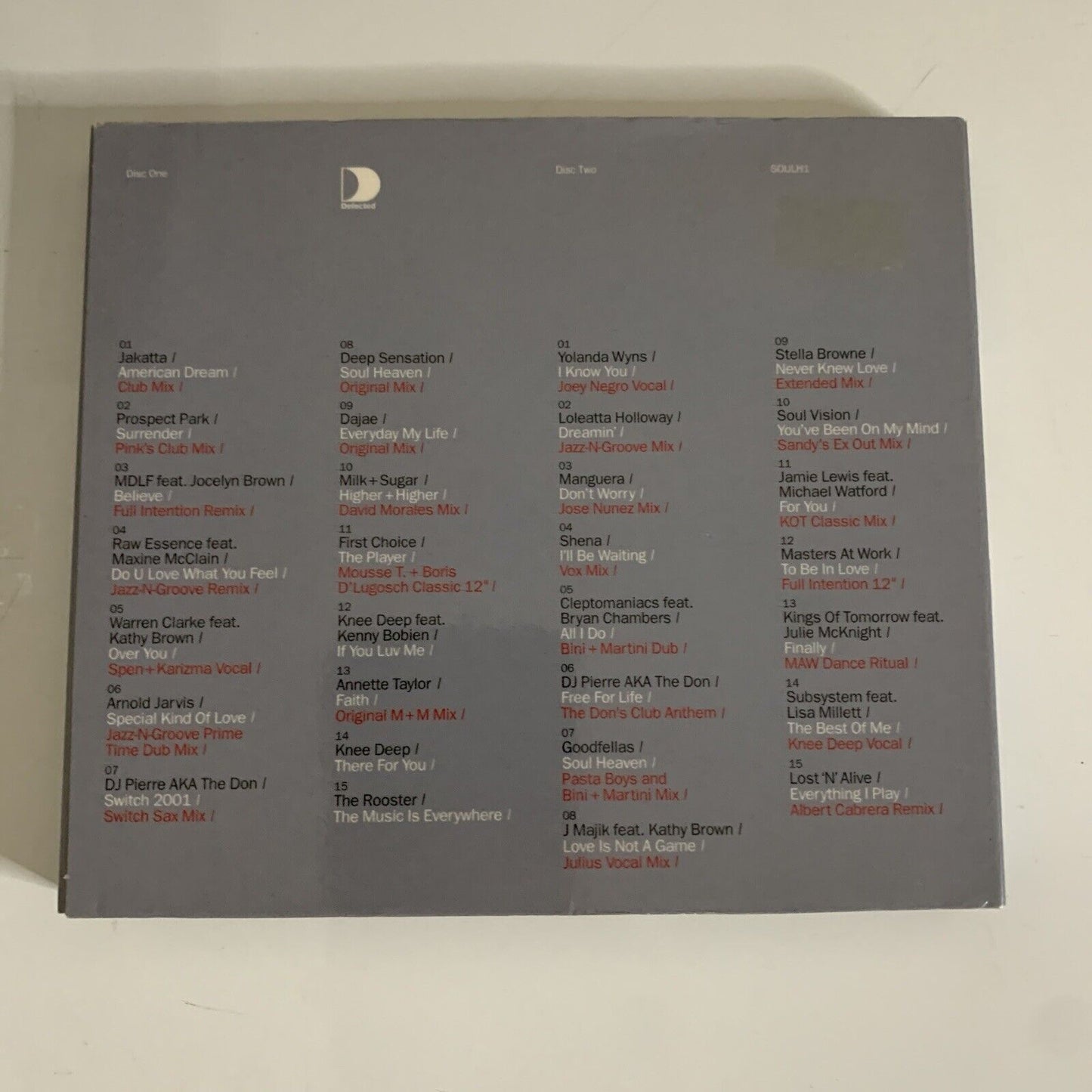 Soul Heaven Mixed By Bobby + Steve (CD, 2-Disc, 2001) with Slipcover SOULH1