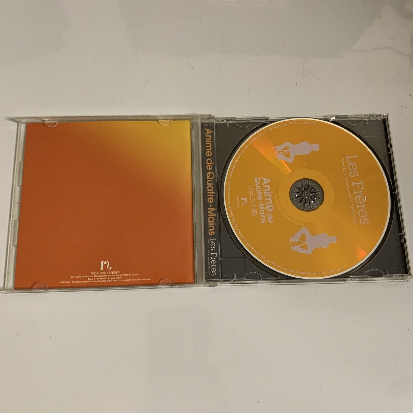 Anime de Quatre-Mains by Les Freres (CD, 2006) Obi Japan Aniplex SVWC-7366