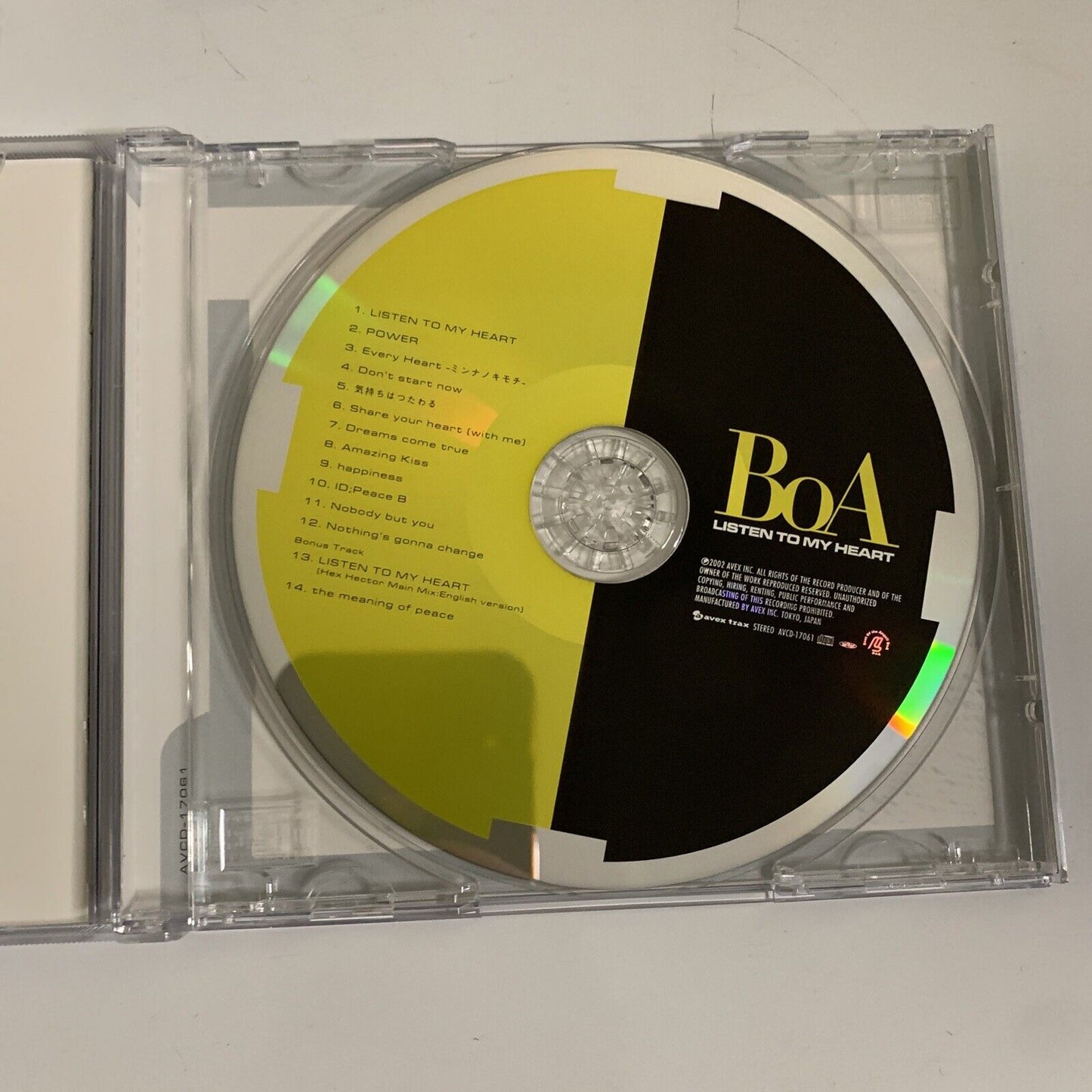 Listen to My Heart by BoA (CD Enhanced, 2002) Album Obi Japan AVCD-17061