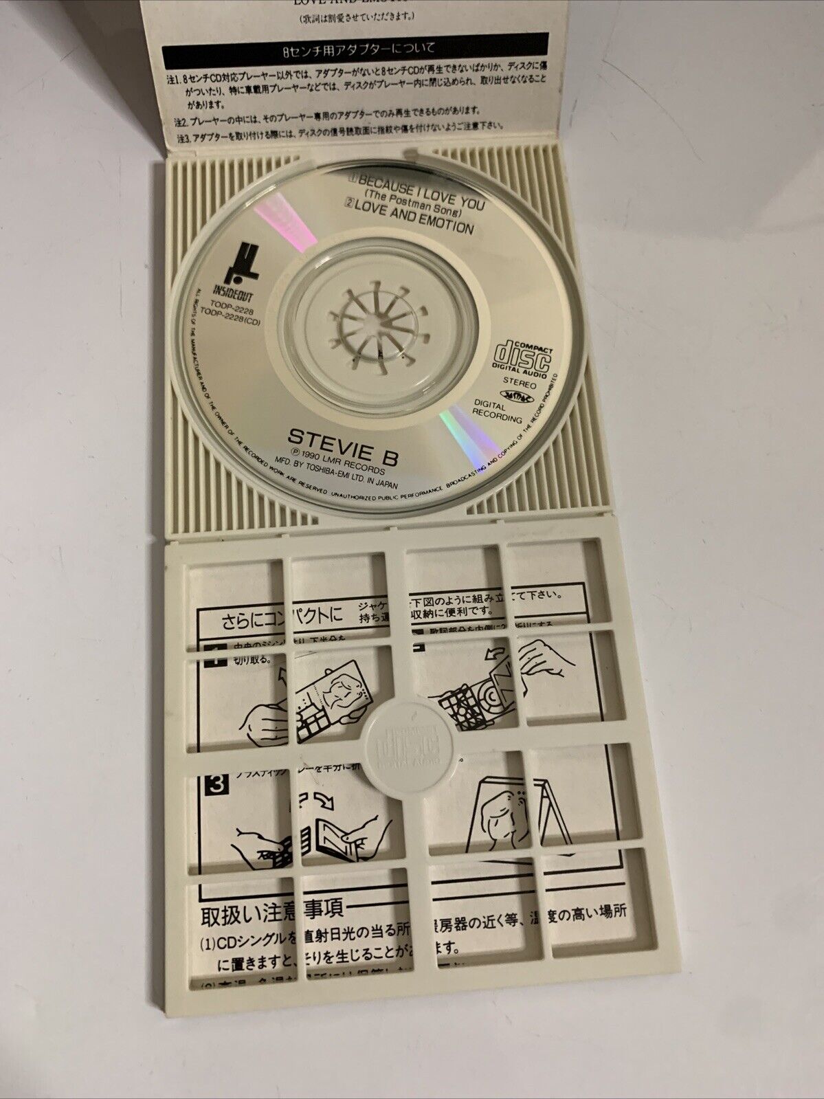 Stevie B – Because I Love You (CD, 1991) 8cm Mini Single Japan TODP-2228