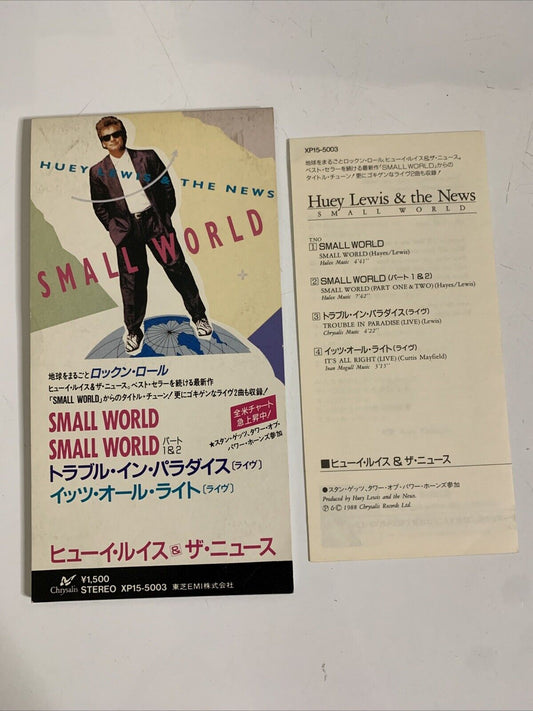 Huey Lewis & The News – Small World (CD, 1988) 8cm Mini Single Japan XP15-5003