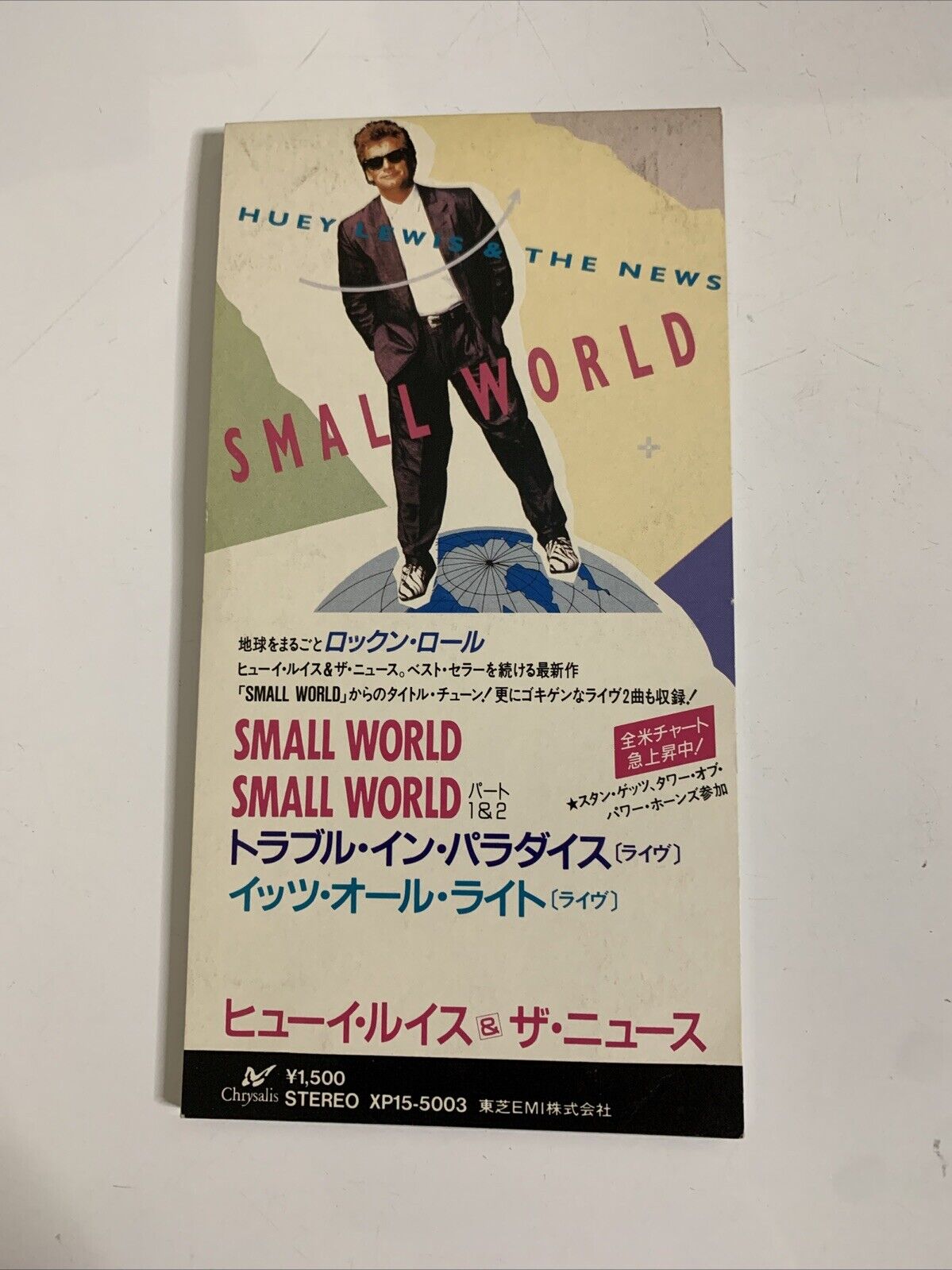 Huey Lewis & The News – Small World (CD, 1988) 8cm Mini Single Japan XP15-5003